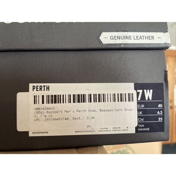 Rockport Ports of Cali Perth Dark Brown Beeswax US Size 7 M Loafer NEW - Picture 6 of 6